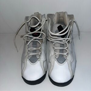 Jordan White and Gray High-Top Sneakers
